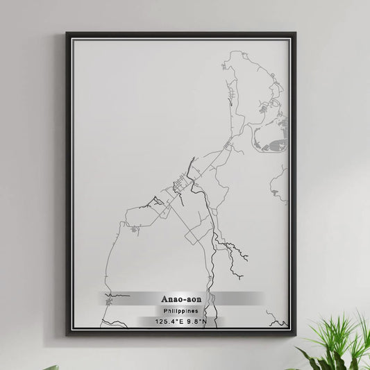 ROAD MAP OF ANAO-AON, PHILIPPINES BY MAPBAKES