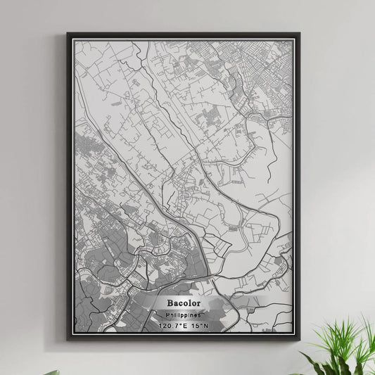 ROAD MAP OF BACOLOR, PHILIPPINES BY MAPBAKES