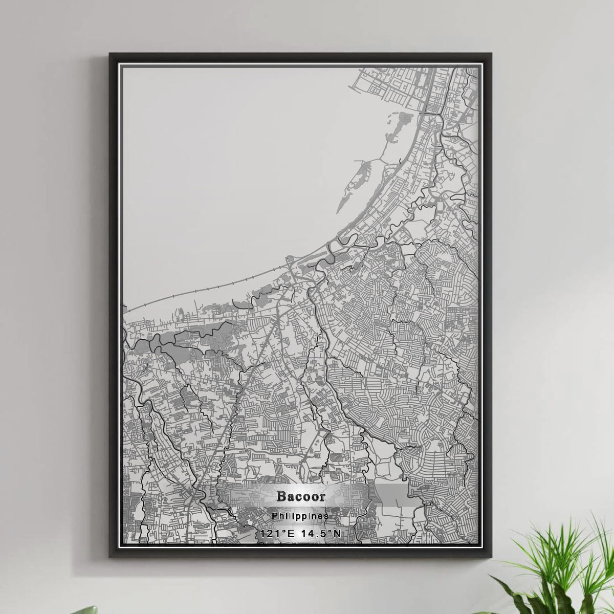 ROAD MAP OF BACOOR, PHILIPPINES BY MAPBAKES