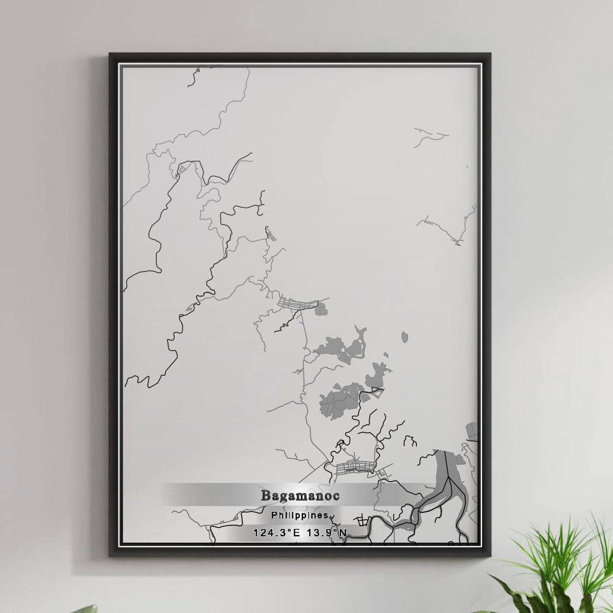 ROAD MAP OF BAGAMANOC, PHILIPPINES BY MAPBAKES