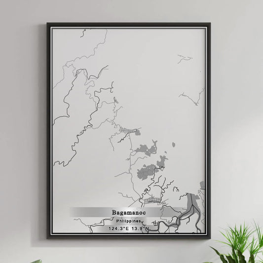 ROAD MAP OF BAGAMANOC, PHILIPPINES BY MAPBAKES