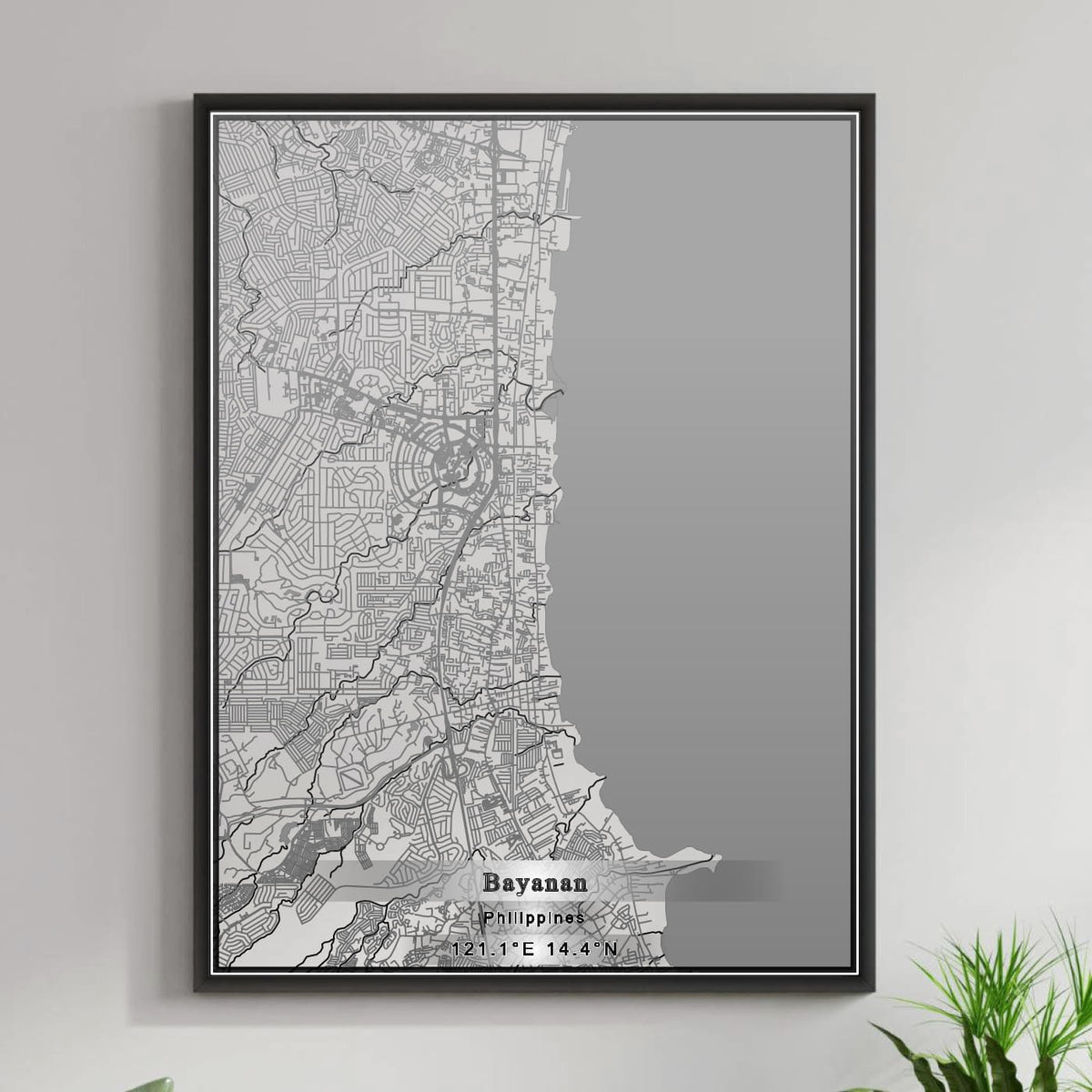 ROAD MAP OF BAYANAN, PHILIPPINES BY MAPBAKES