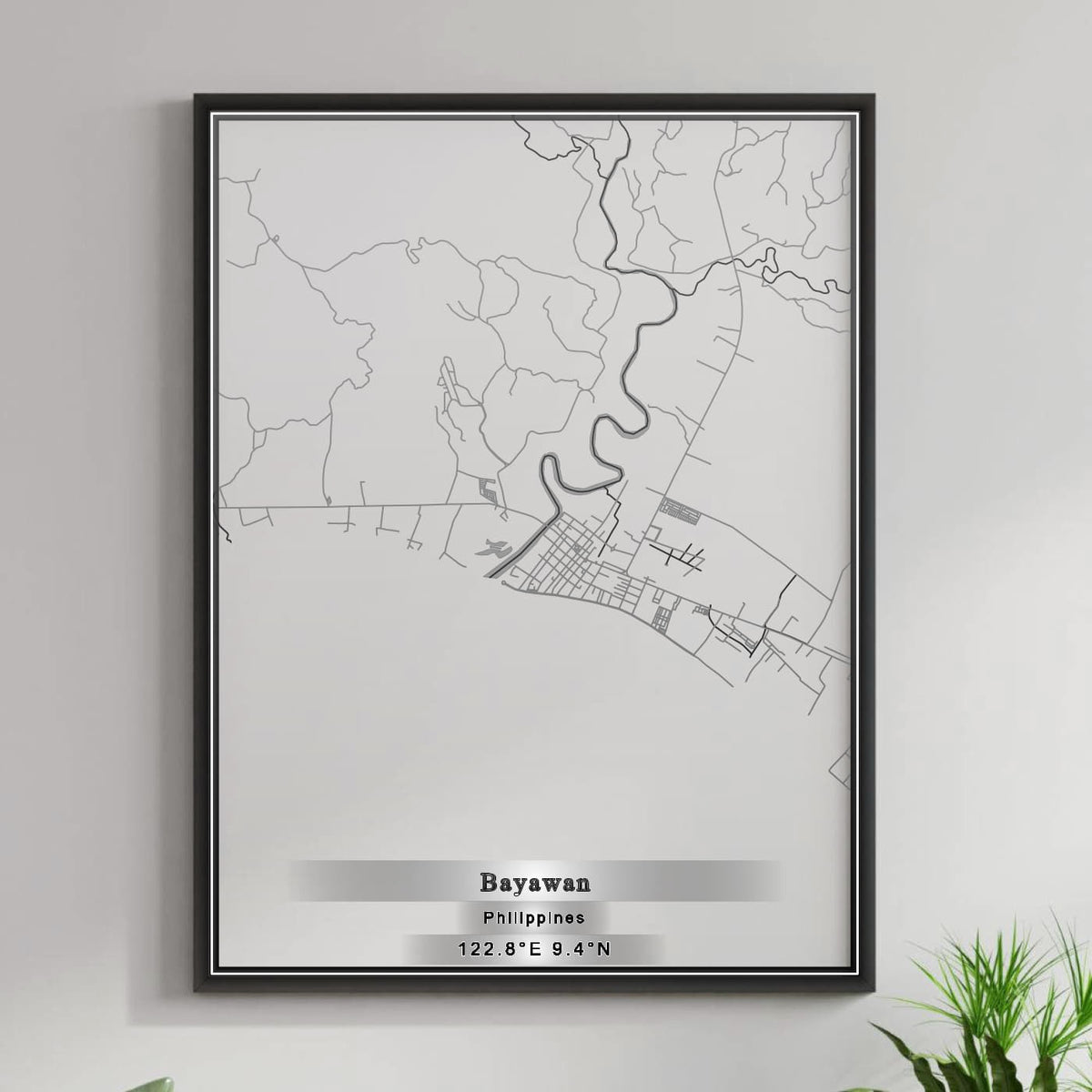 ROAD MAP OF BAYAWAN, PHILIPPINES BY MAPBAKES