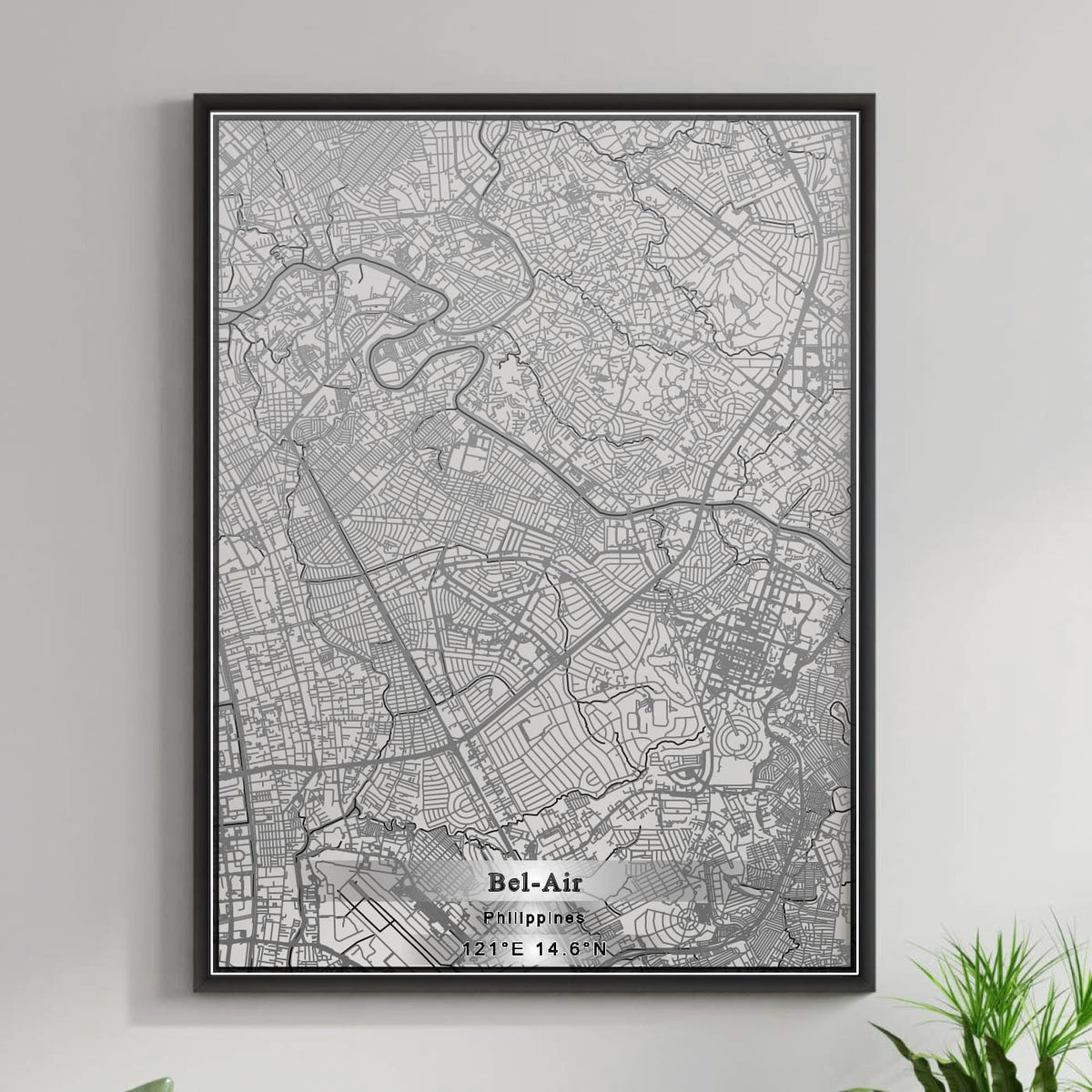 ROAD MAP OF BEL-AIR, PHILIPPINES BY MAPBAKES
