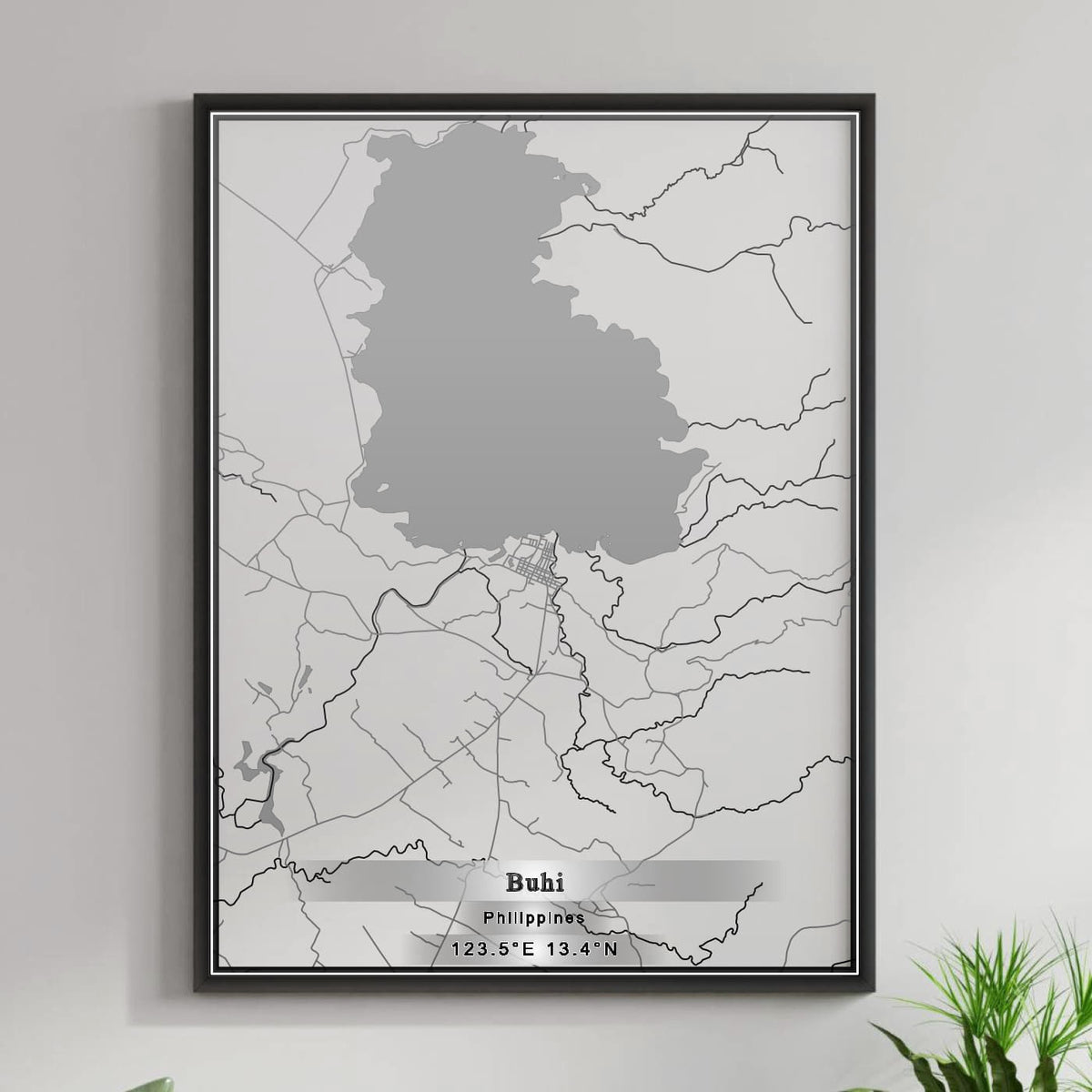ROAD MAP OF BUHI, PHILIPPINES BY MAPBAKES
