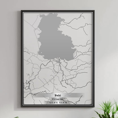 ROAD MAP OF BUHI, PHILIPPINES BY MAPBAKES