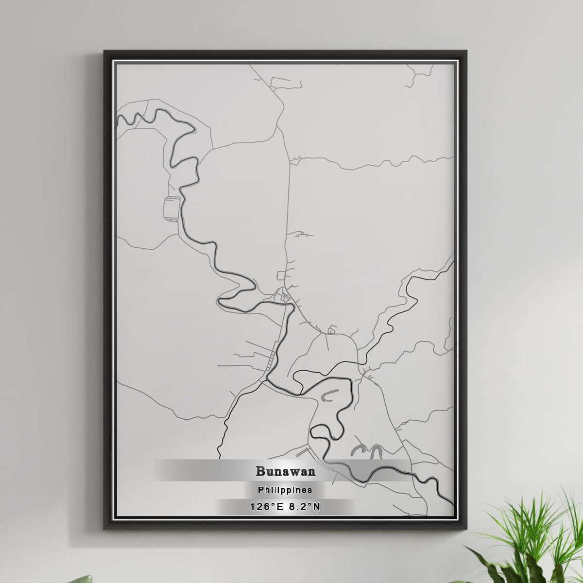ROAD MAP OF BUNAWAN, PHILIPPINES BY MAPBAKES