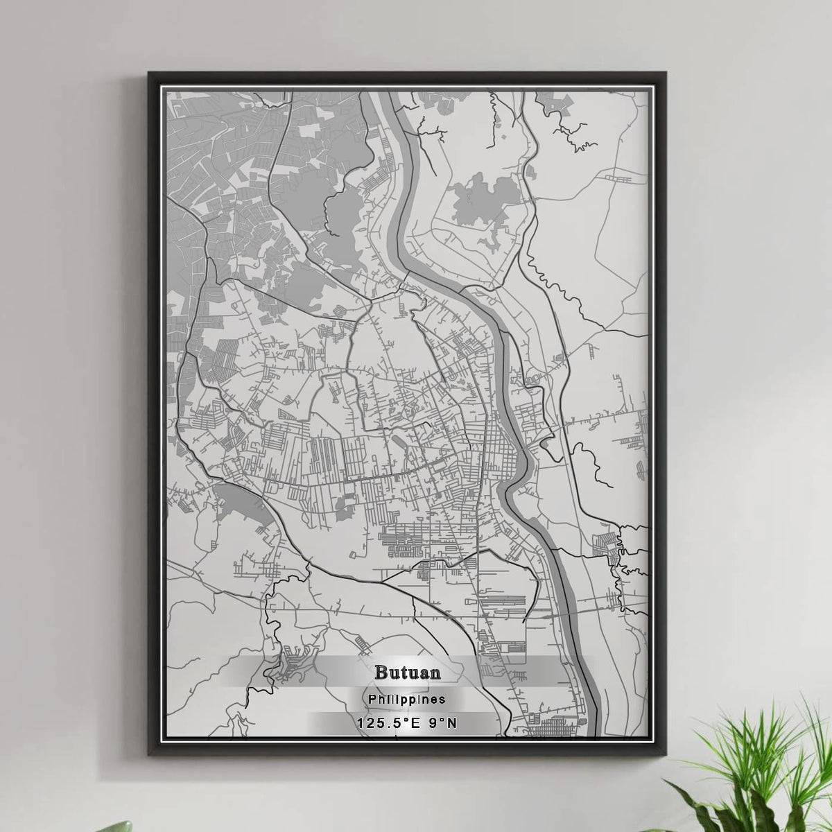 ROAD MAP OF BUTUAN, PHILIPPINES BY MAPBAKES
