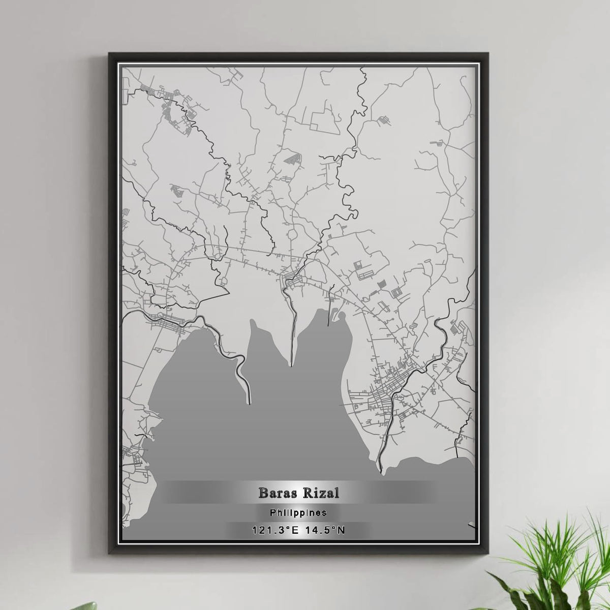 ROAD MAP OF BARAS RIZAL, PHILIPPINES BY MAPBAKES