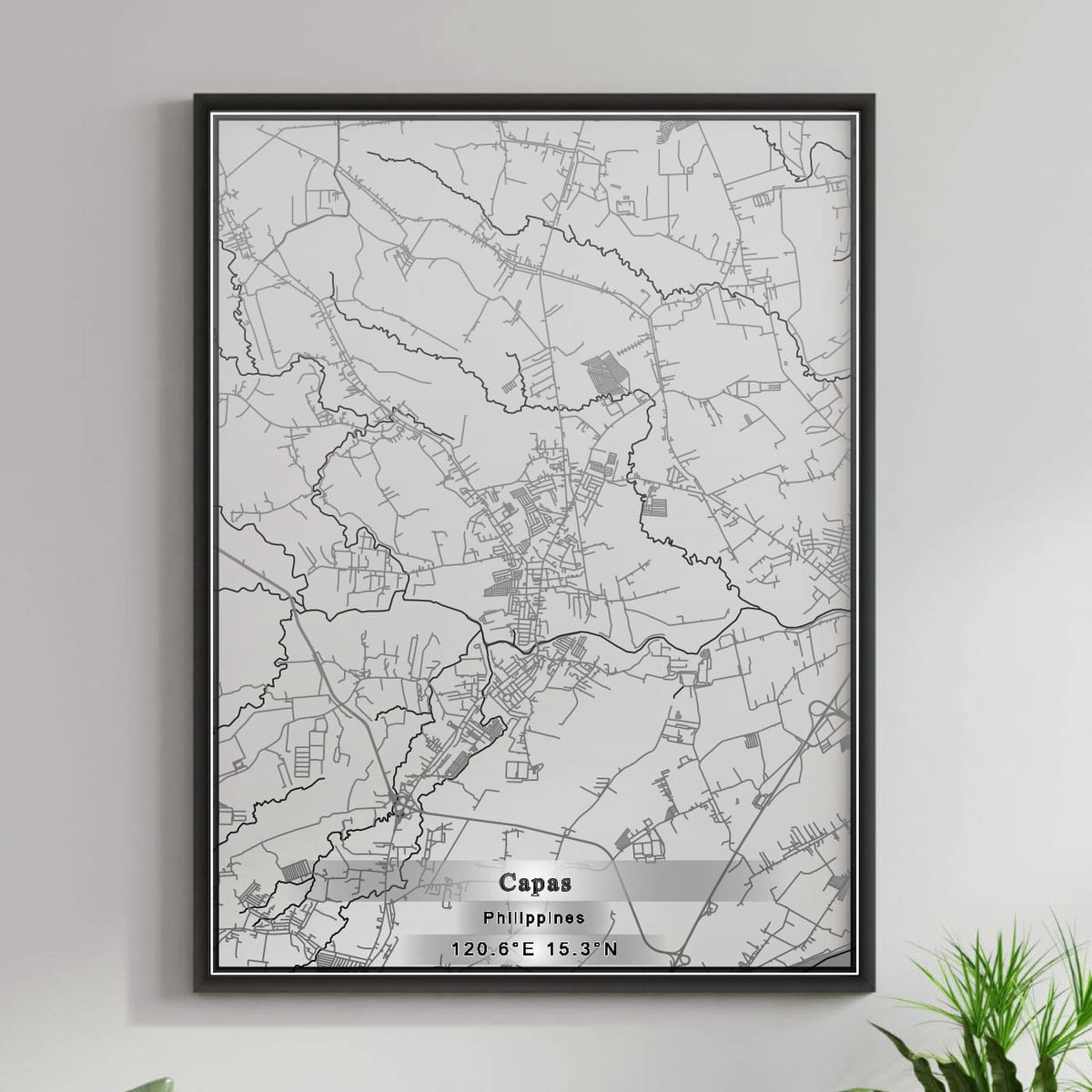 ROAD MAP OF CAPAS, PHILIPPINES BY MAPBAKES