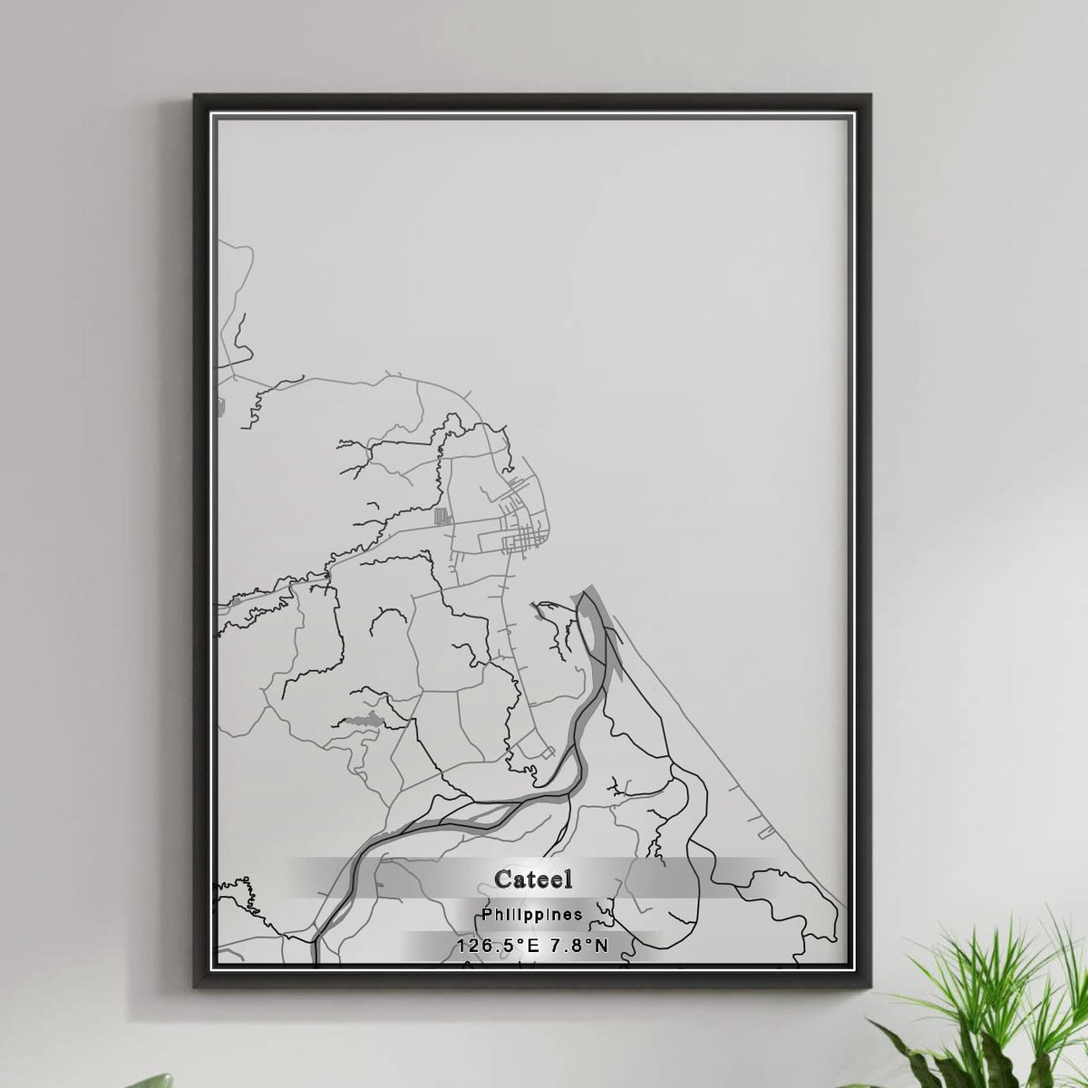 ROAD MAP OF CATEEL, PHILIPPINES BY MAPBAKES