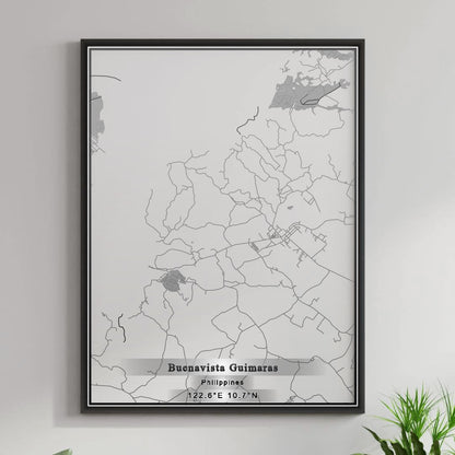 ROAD MAP OF BUENAVISTA GUIMARAS, PHILIPPINES BY MAPBAKES