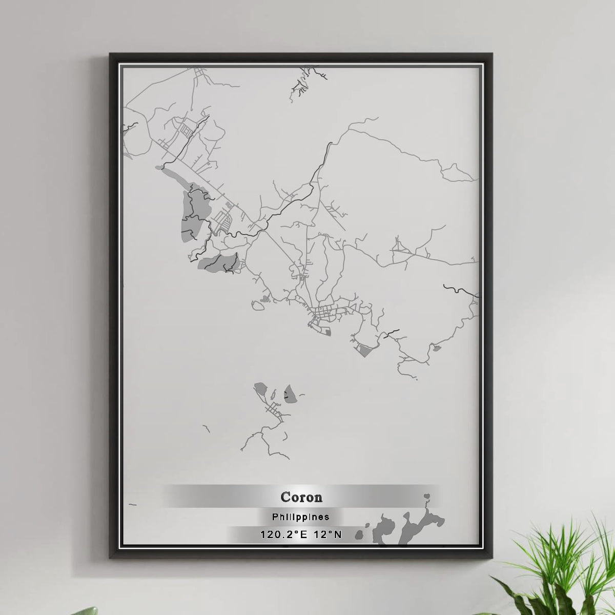 ROAD MAP OF CORON, PHILIPPINES BY MAPBAKES