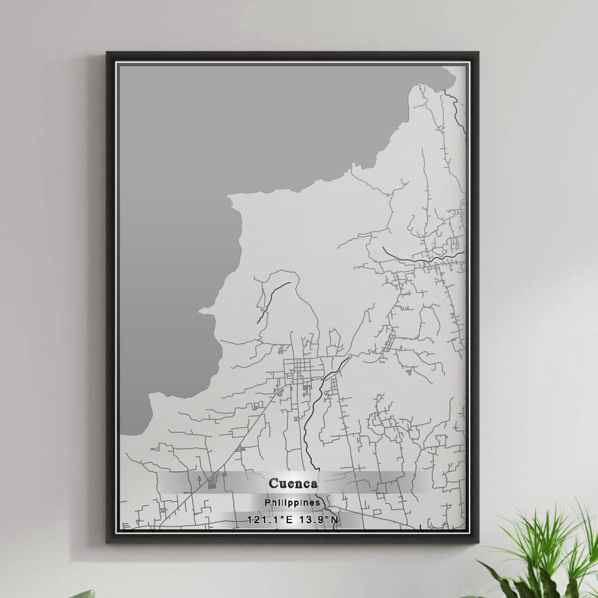 ROAD MAP OF CUENCA, PHILIPPINES BY MAPBAKES