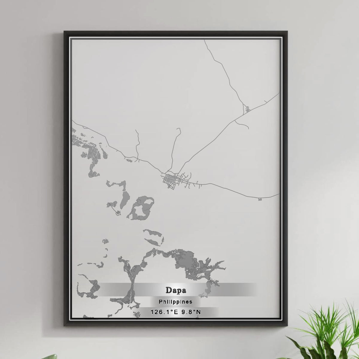 ROAD MAP OF DAPA, PHILIPPINES BY MAPBAKES