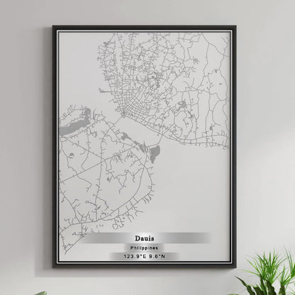 ROAD MAP OF DAUIS, PHILIPPINES BY MAPBAKES
