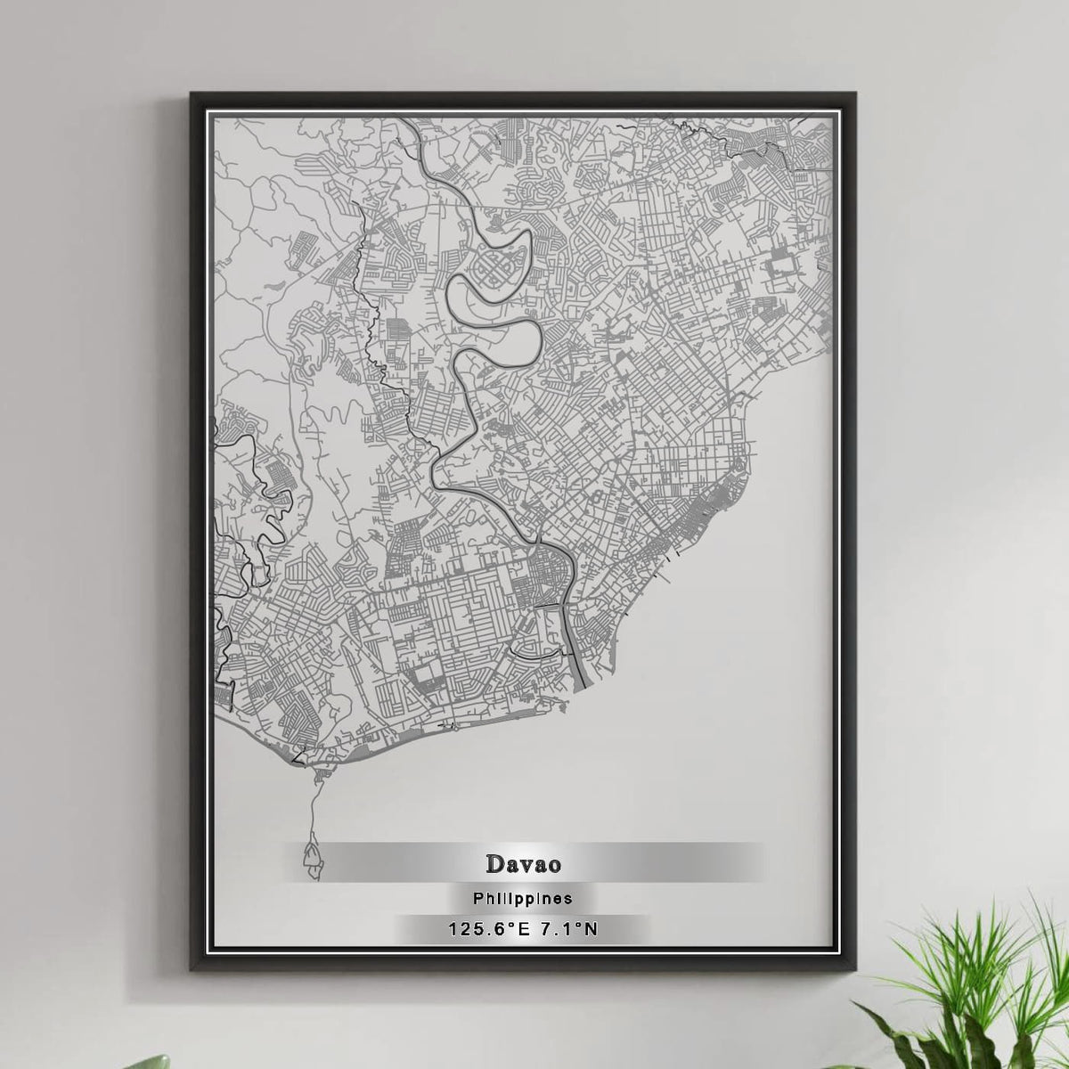ROAD MAP OF DAVAO, PHILIPPINES BY MAPBAKES