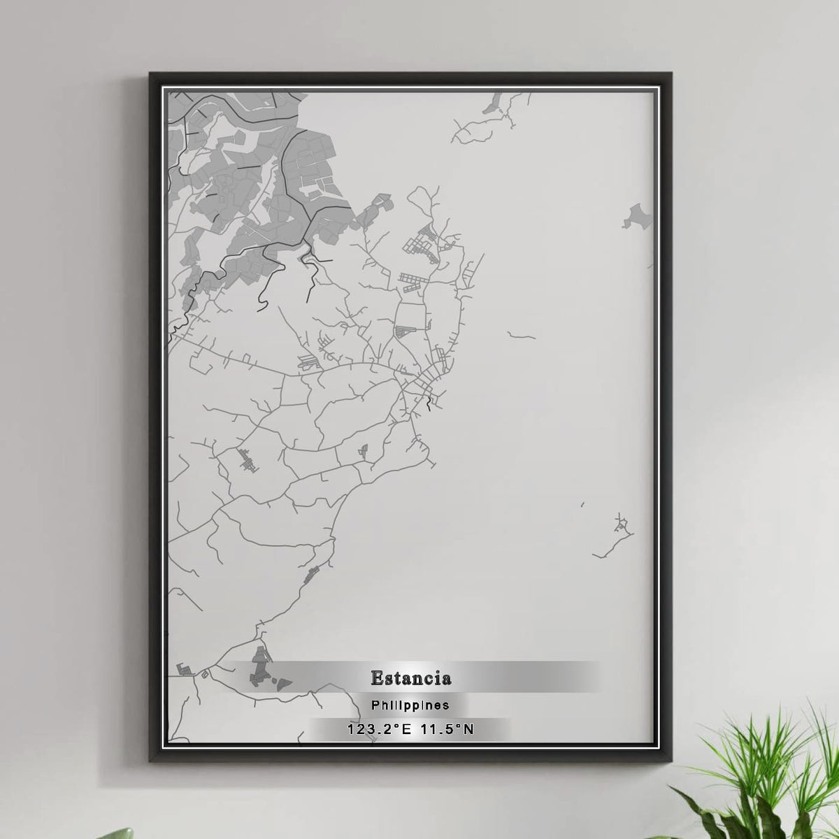 ROAD MAP OF ESTANCIA, PHILIPPINES BY MAPBAKES