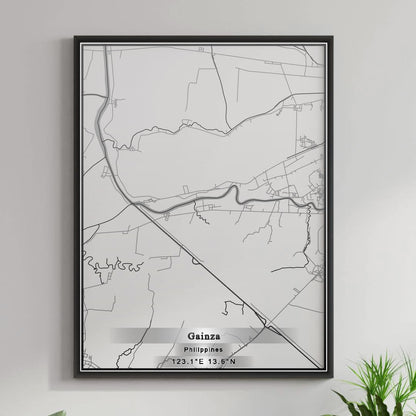 ROAD MAP OF GAINZA, PHILIPPINES BY MAPBAKES