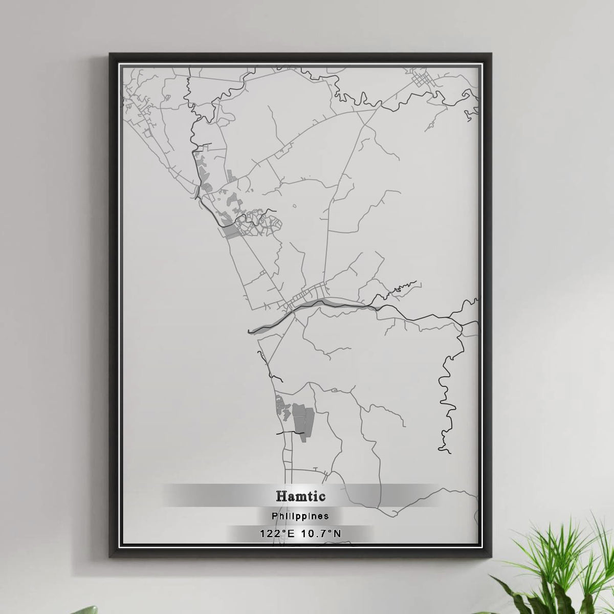 ROAD MAP OF HAMTIC, PHILIPPINES BY MAPBAKES