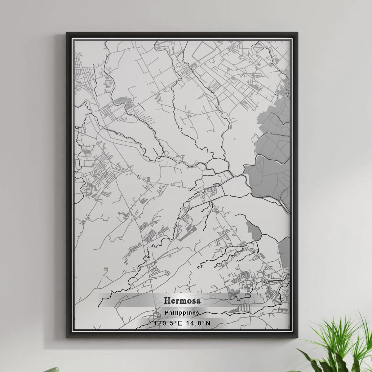 ROAD MAP OF HERMOSA, PHILIPPINES BY MAPBAKES