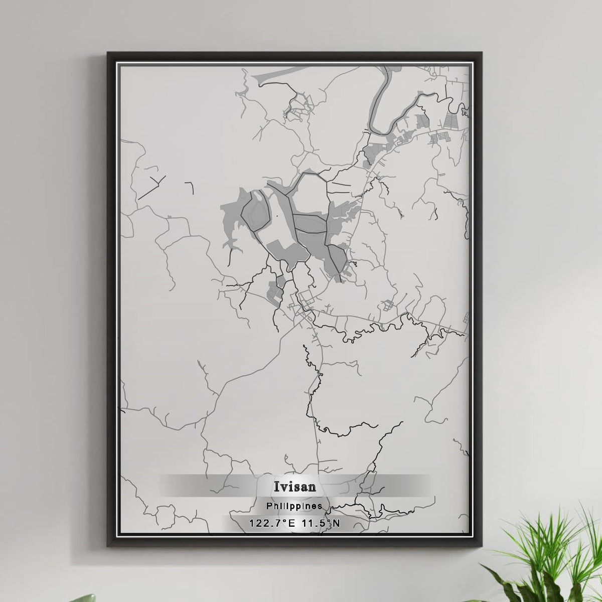 ROAD MAP OF IVISAN, PHILIPPINES BY MAPBAKES