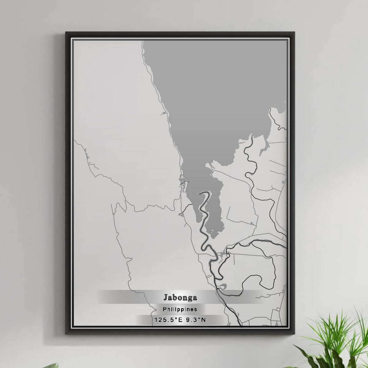 ROAD MAP OF JABONGA, PHILIPPINES BY MAPBAKES