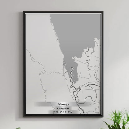 ROAD MAP OF JABONGA, PHILIPPINES BY MAPBAKES