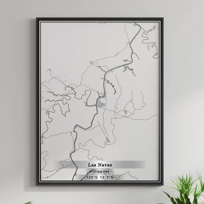 ROAD MAP OF LAS NAVAS, PHILIPPINES BY MAPBAKES