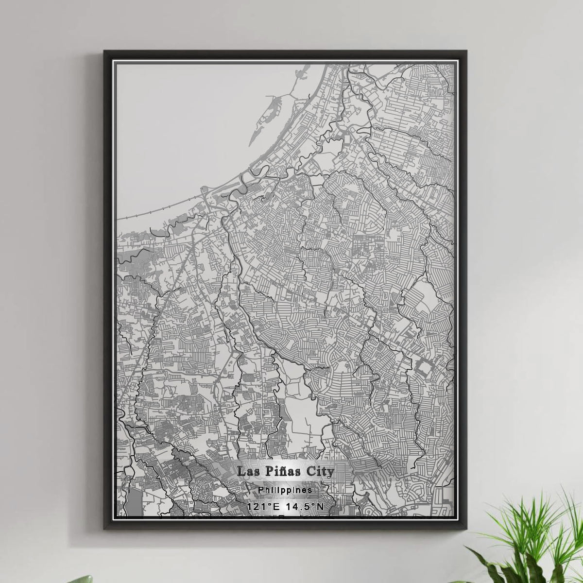 ROAD MAP OF LAS PIÑAS CITY, PHILIPPINES BY MAPBAKES