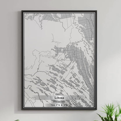ROAD MAP OF LIBONA, PHILIPPINES BY MAPBAKES