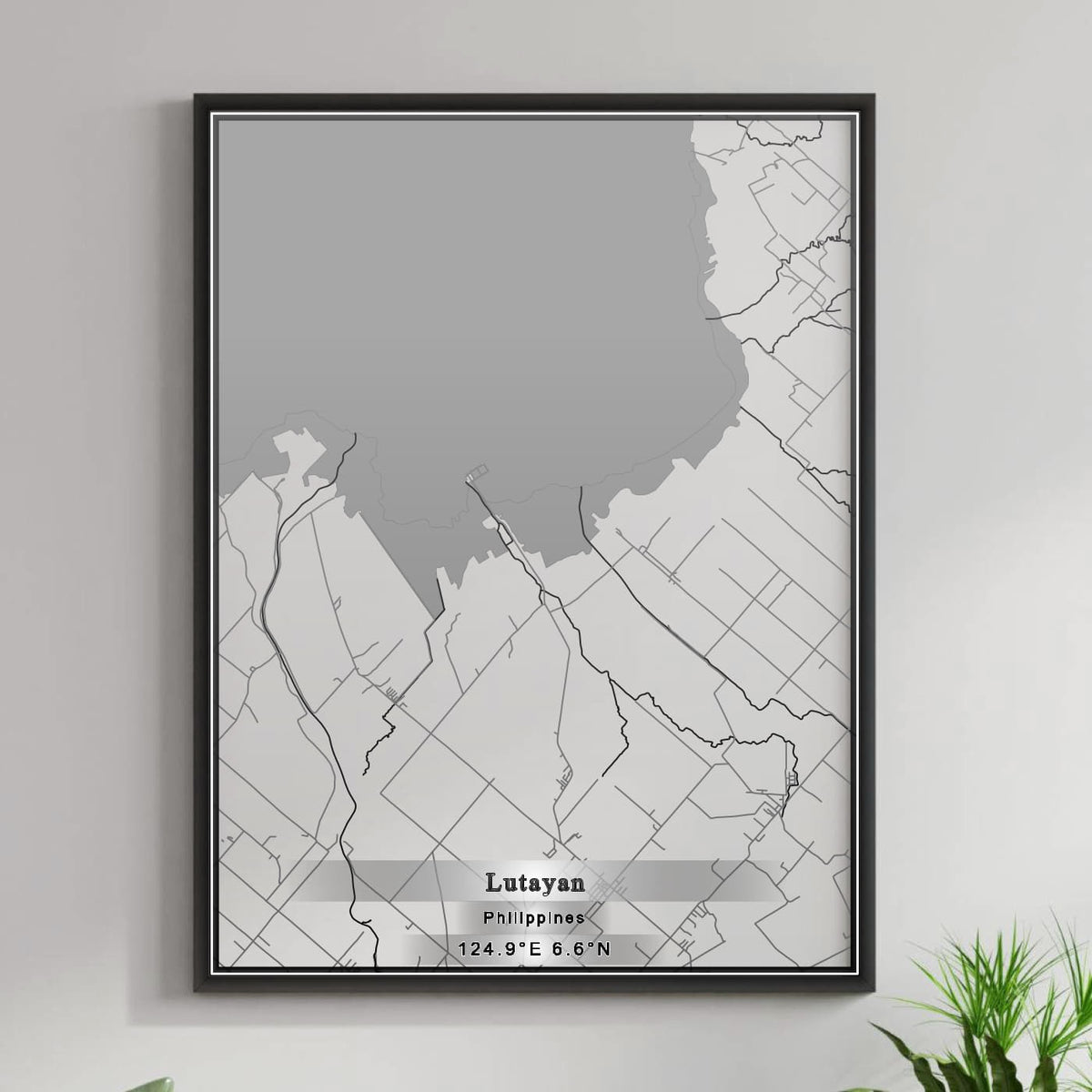 ROAD MAP OF LUTAYAN, PHILIPPINES BY MAPBAKES