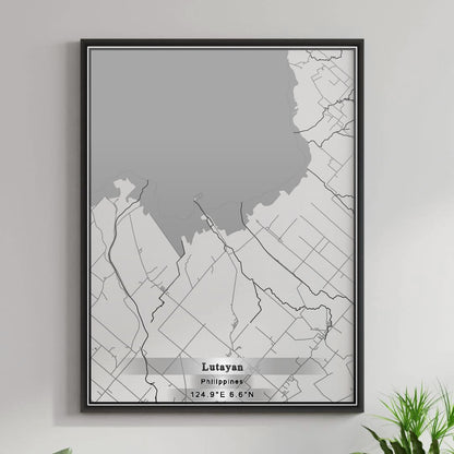 ROAD MAP OF LUTAYAN, PHILIPPINES BY MAPBAKES