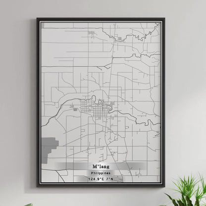 ROAD MAP OF M'LANG, PHILIPPINES BY MAPBAKES