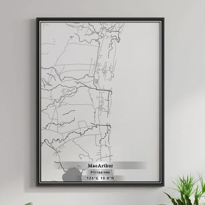 ROAD MAP OF MacArthur, PHILIPPINES BY MAPBAKES