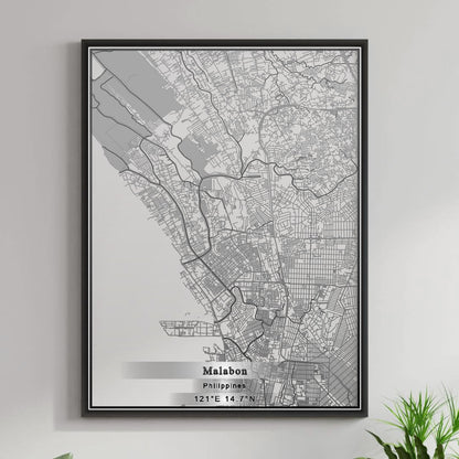 ROAD MAP OF MALABON, PHILIPPINES BY MAPBAKES