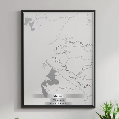 ROAD MAP OF MALUSO, PHILIPPINES BY MAPBAKES