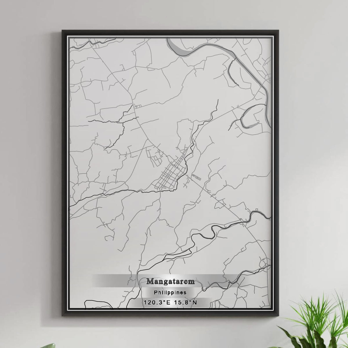 ROAD MAP OF MANGATAREM, PHILIPPINES BY MAPBAKES