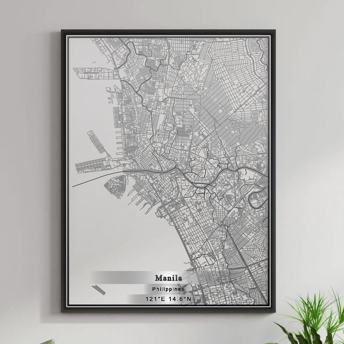 ROAD MAP OF MANILA, PHILIPPINES BY MAPBAKES