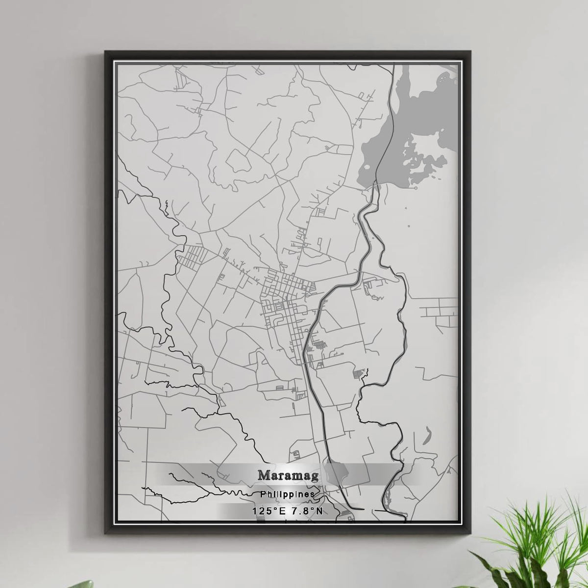 ROAD MAP OF MARAMAG, PHILIPPINES BY MAPBAKES