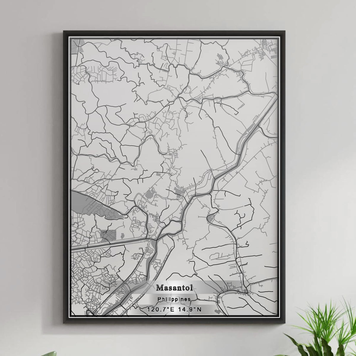 ROAD MAP OF MASANTOL, PHILIPPINES BY MAPBAKES
