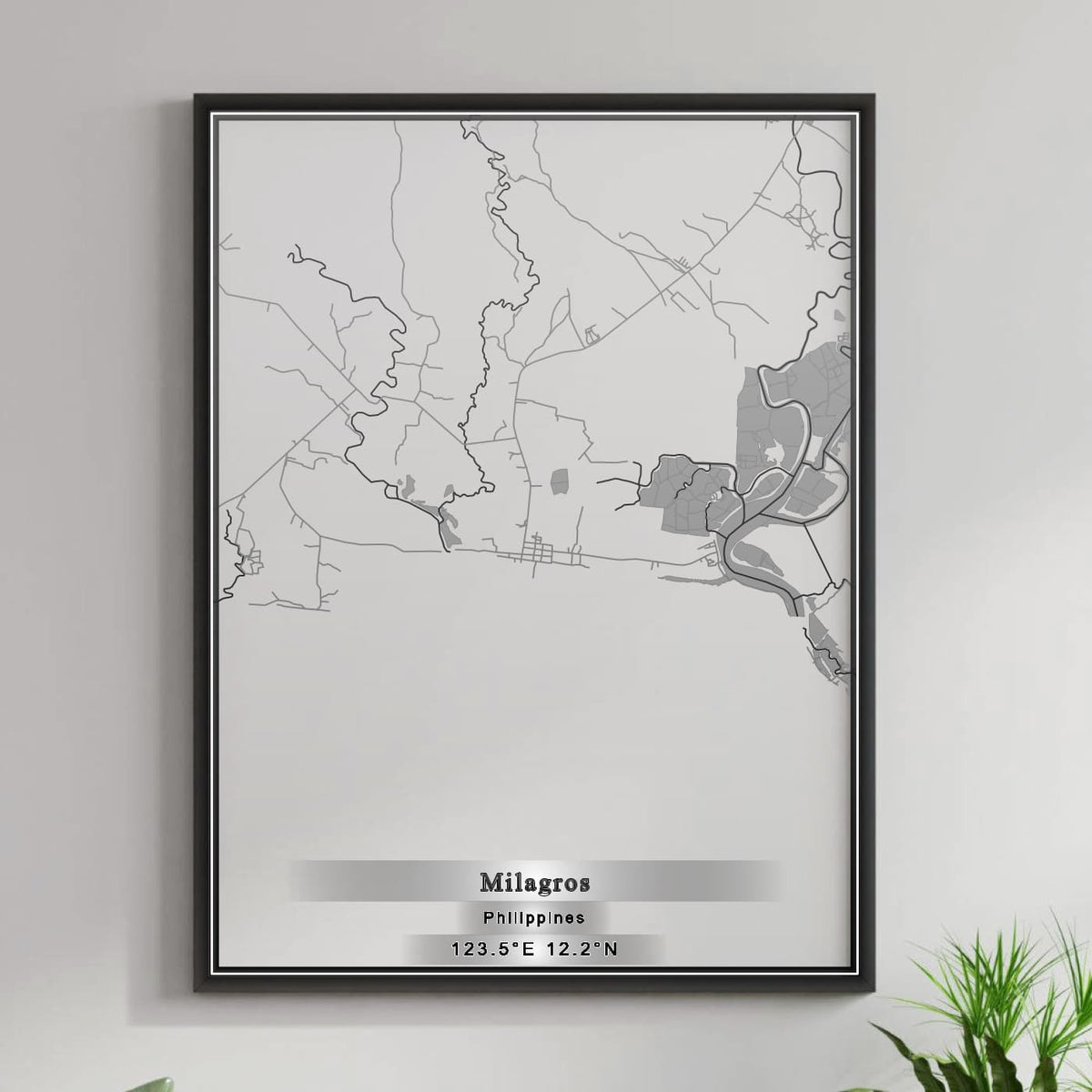 ROAD MAP OF MILAGROS, PHILIPPINES BY MAPBAKES