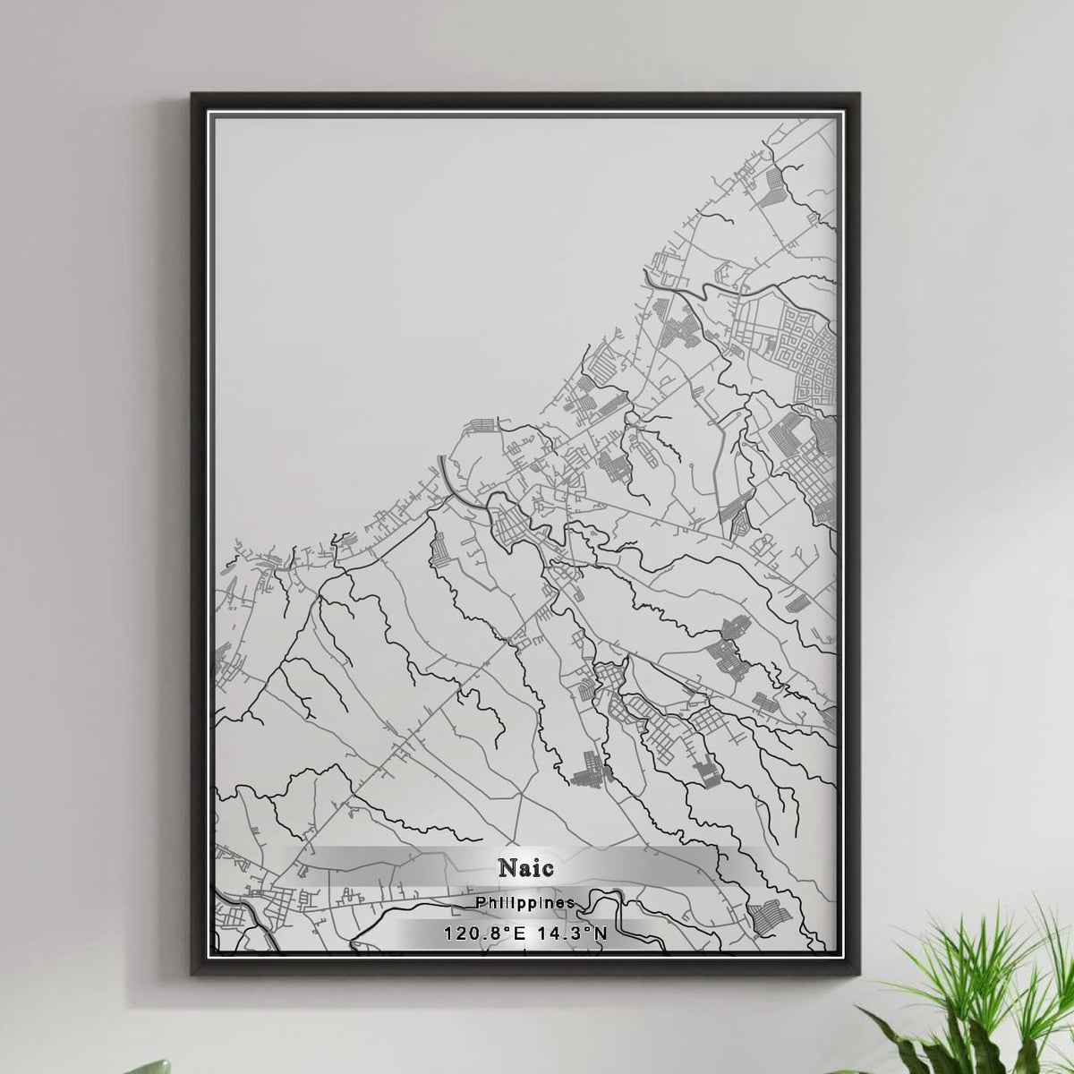 ROAD MAP OF NAIC, PHILIPPINES BY MAPBAKES