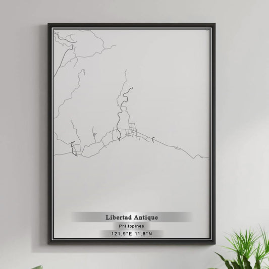 ROAD MAP OF LIBERTAD ANTIQUE, PHILIPPINES BY MAPBAKES