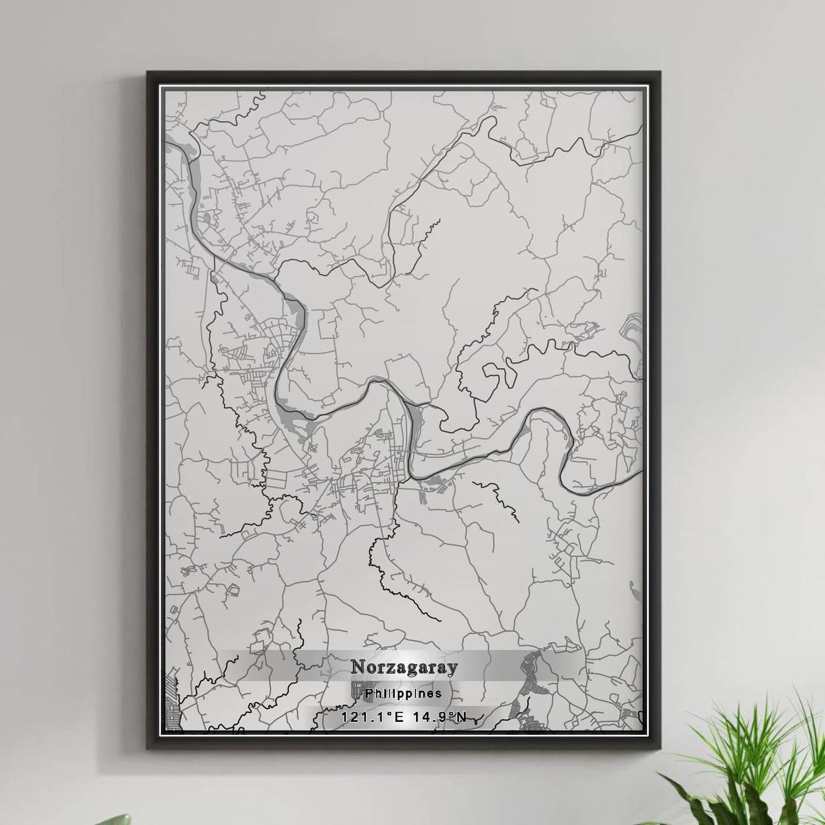 ROAD MAP OF NORZAGARAY, PHILIPPINES BY MAPBAKES