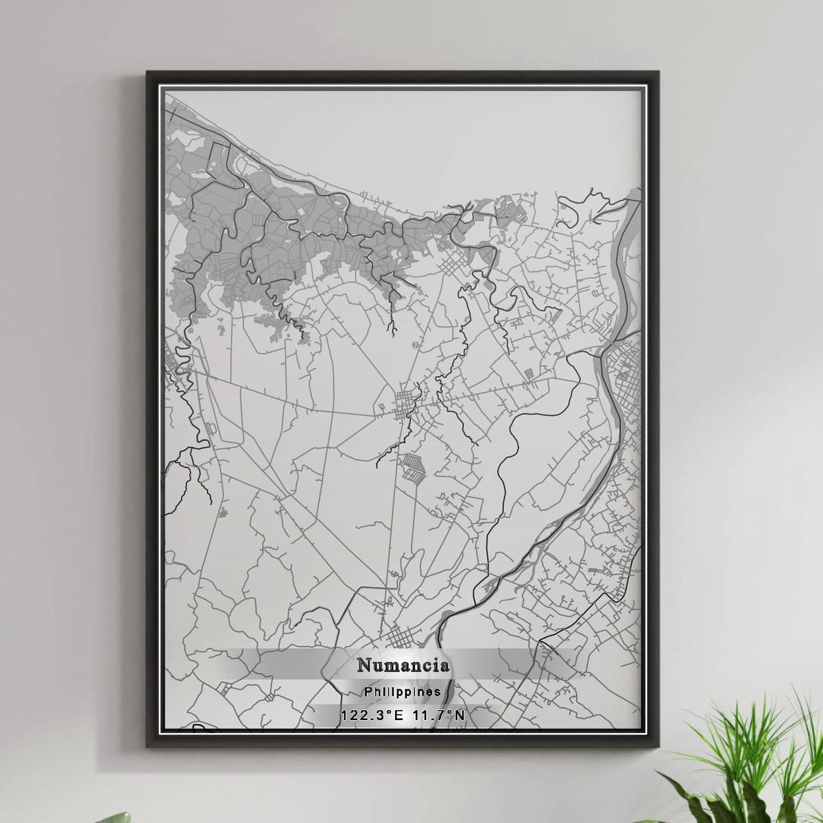 ROAD MAP OF NUMANCIA, PHILIPPINES BY MAPBAKES