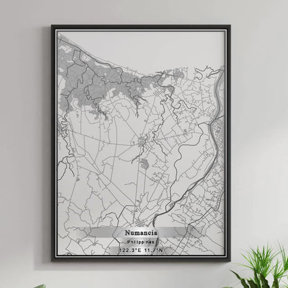 ROAD MAP OF NUMANCIA, PHILIPPINES BY MAPBAKES