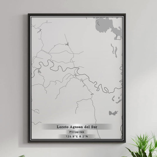 ROAD MAP OF LORETO AGUSAN DEL SUR, PHILIPPINES BY MAPBAKES