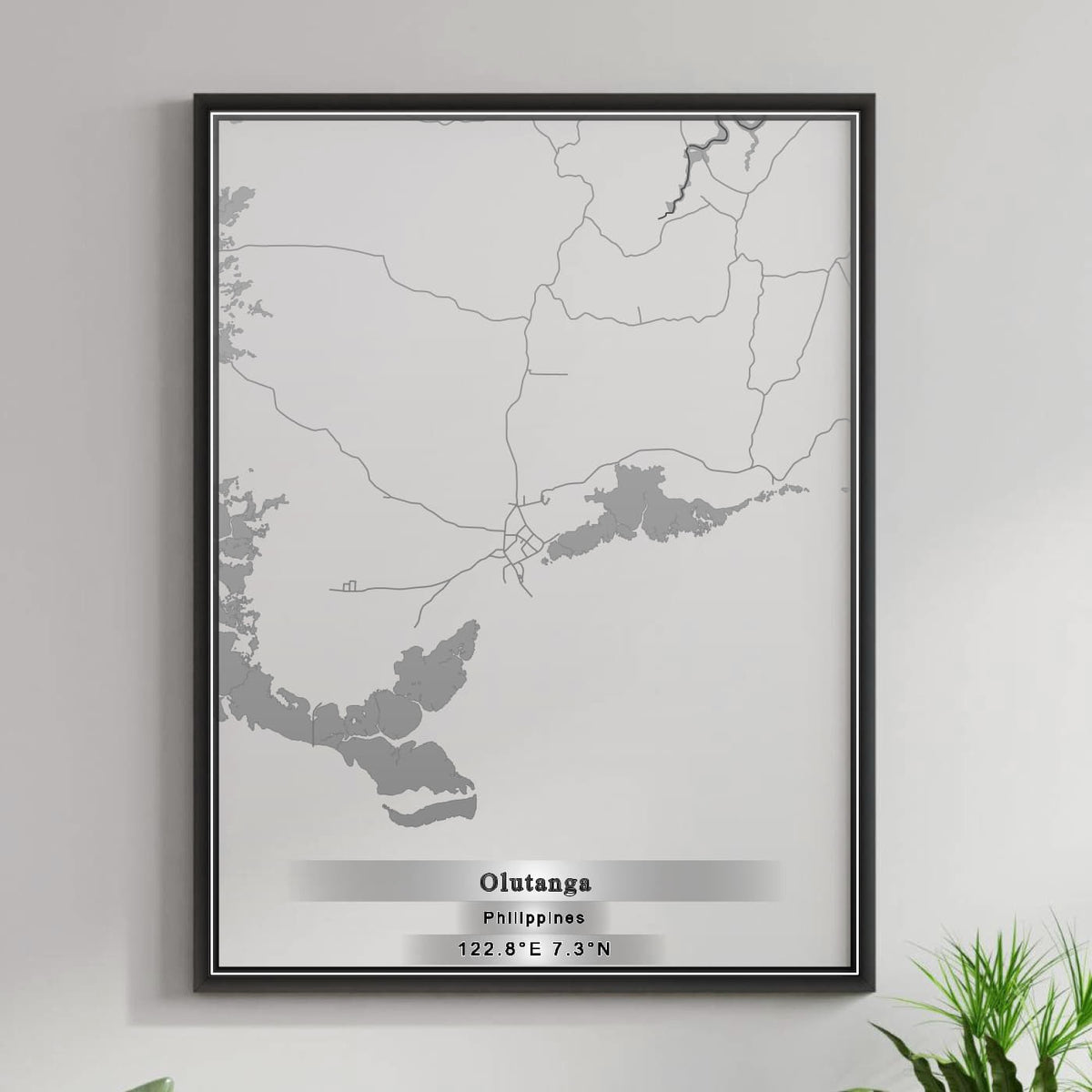 ROAD MAP OF OLUTANGA, PHILIPPINES BY MAPBAKES