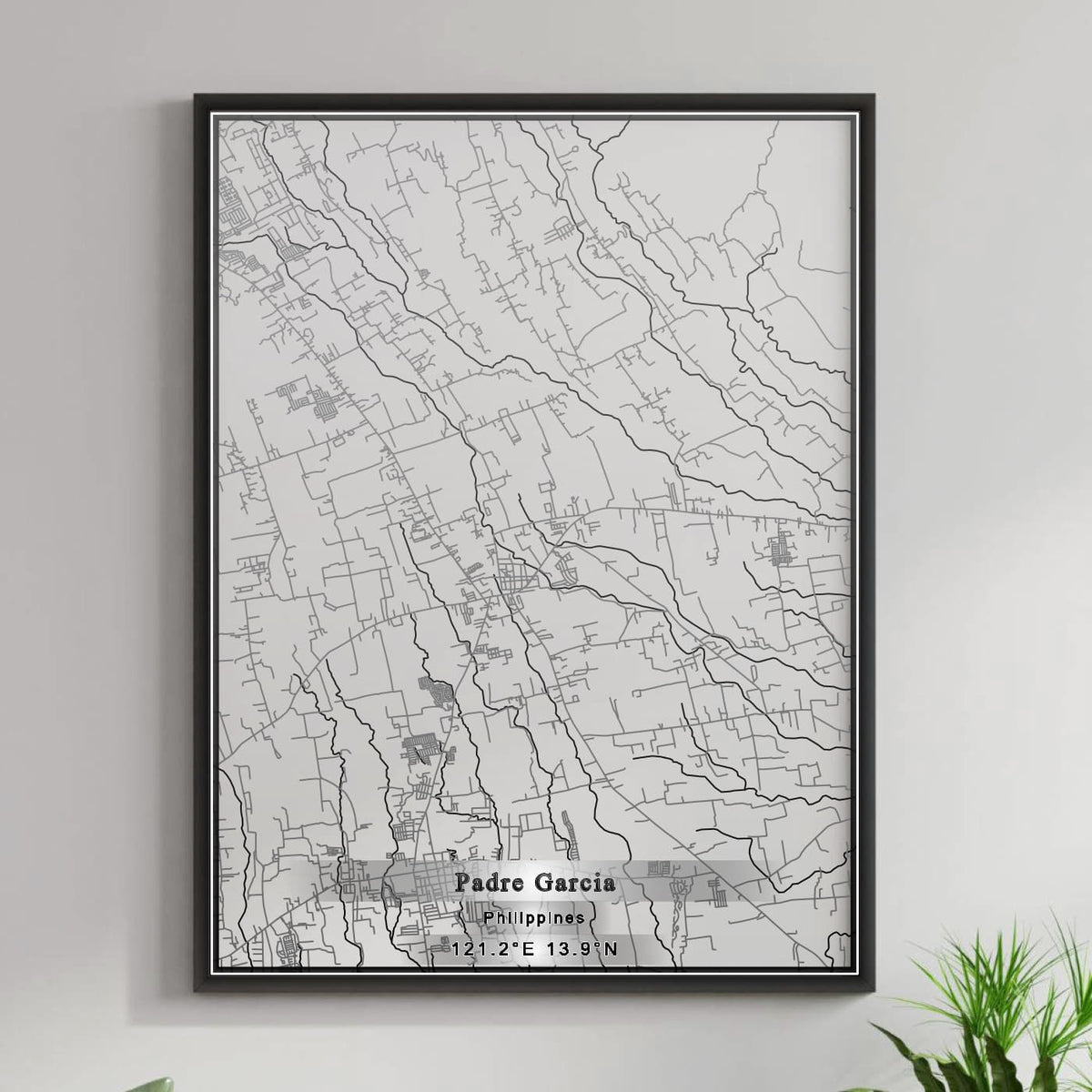 ROAD MAP OF PADRE GARCIA, PHILIPPINES BY MAPBAKES